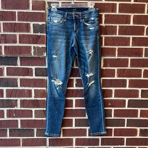 Joe's Jeans Distressed Skinny Blue Jeans